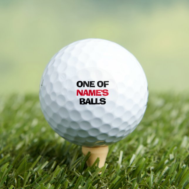 Personalisiert Name Red Funny Golfball (Insitu T-Shirt)