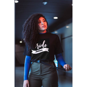 Personalisiert Name Ribbon Moderne Skriptbrille T-Shirt