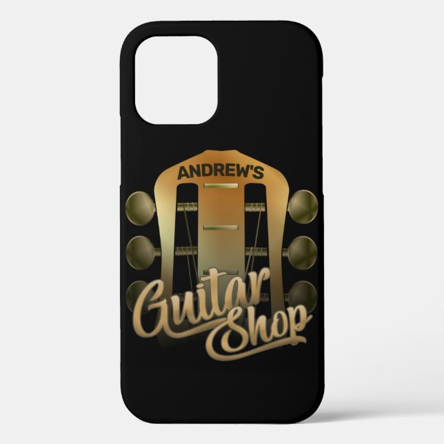 Personalisiert NAME Rock Music Gitarre Shop Musike Case-Mate iPhone Hülle (Rückseite)