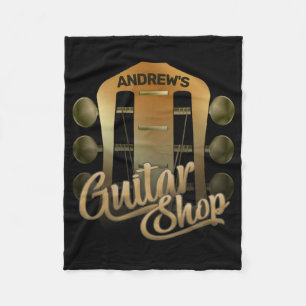 Personalisiert NAME Rock Music Gitarre Shop Musike Fleecedecke