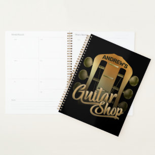 Personalisiert NAME Rock Music Gitarre Shop Musike Planer
