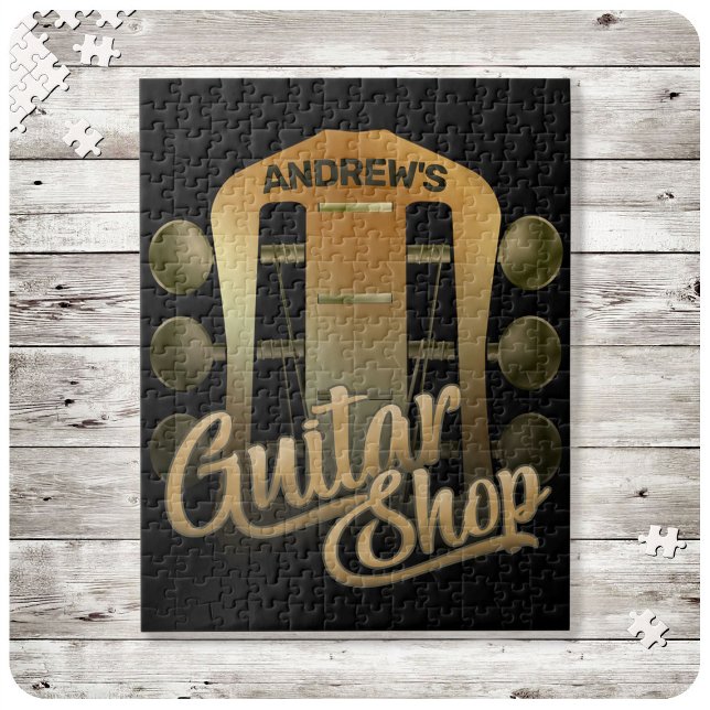 Personalisiert NAME Rock Music Gitarre Shop Musike Puzzle (Von Creator hochgeladen)