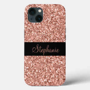Personalisiert Name Rose Gold Glitzer Sparkone Case-Mate iPhone Hülle