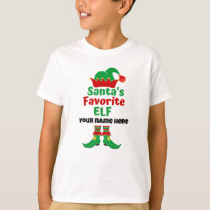 Personalisiert Name Santa's Lieblings-Elf-T - Shir T-Shirt