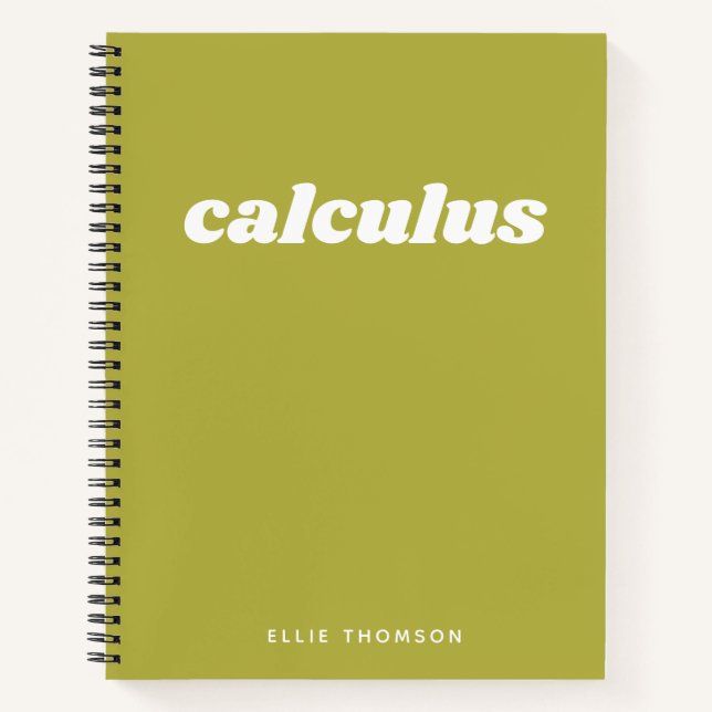 Personalisiert Name School Class Calculus Math Gre Notizbuch (Vorderseite)
