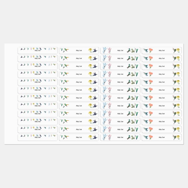 Personalisiert Name School Wasserdichte Labels Etiketten (Blatt)