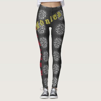 Personalisiert Name schwarze Leggings