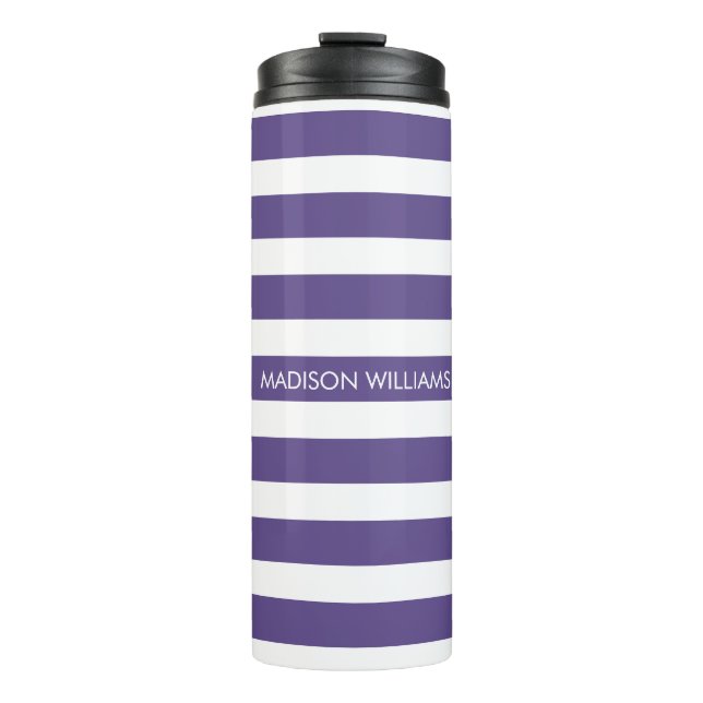 Personalisiert-Name-Script-Monogramm Thermosbecher (Vorderseite)