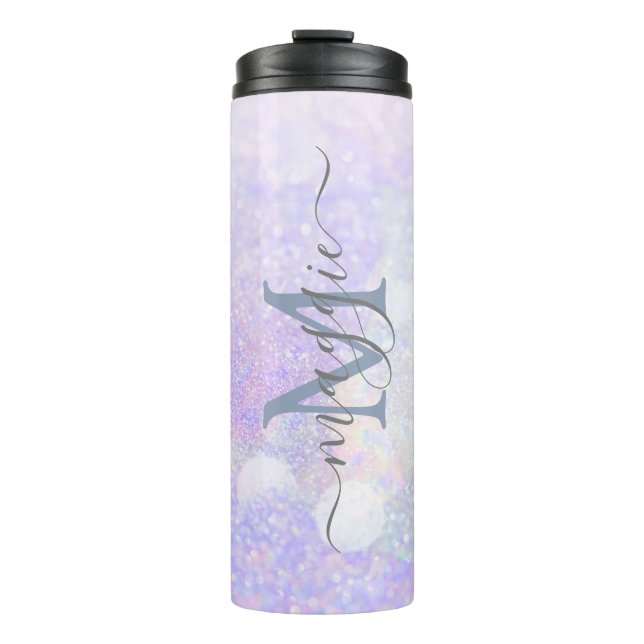 Personalisiert-Name-Script-Monogramm Thermosbecher (Vorderseite)