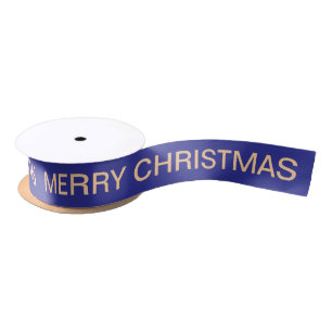 Personalisiert Name Simple Frohe Weihnachten dunke Satinband