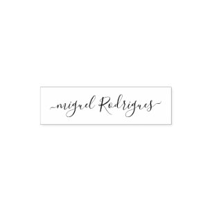 Personalisiert Name Single Line Elegante Kalligraf Permastempel
