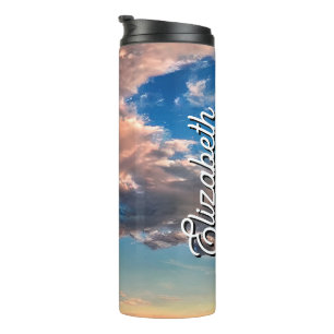 Personalisiert Name Soft, Dreamy Sky Thermosbecher