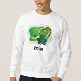 Personalisiert Name St Patricks Day Kleeblatt Clov Sweatshirt