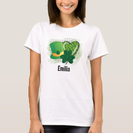 Personalisiert Name St Patricks Day Kleeblatt Clov T-Shirt