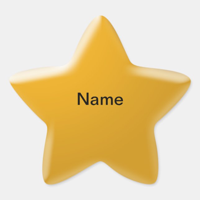 Personalisiert-Name-Star-Aufkleber Stern-Aufkleber (Vorderseite)