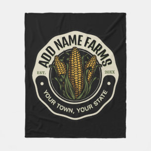 Personalisiert NAME Sweet Corn Garden Farm Bauer Fleecedecke