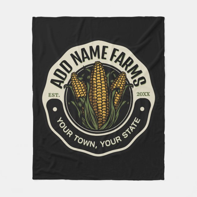 Personalisiert NAME Sweet Corn Garden Farm Bauer Fleecedecke (Vorderseite)