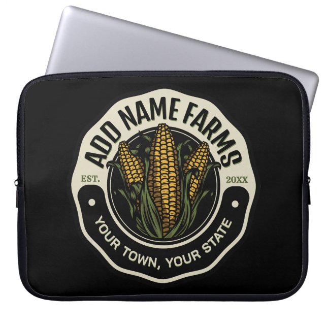 Personalisiert NAME Sweet Corn Garden Farm Bauer Laptopschutzhülle (Vorderseite)