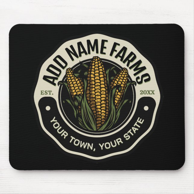Personalisiert NAME Sweet Corn Garden Farm Bauer Mousepad (Vorne)