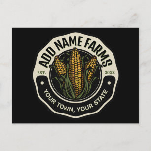Personalisiert NAME Sweet Corn Garden Farm Bauer Postkarte