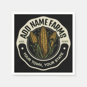 Personalisiert NAME Sweet Corn Garden Farm Bauer Serviette