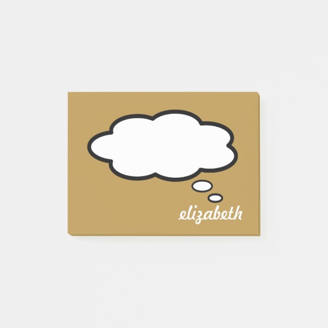 Personalisiert Name Talk Blase Post-it Klebezettel (Vorderseite)