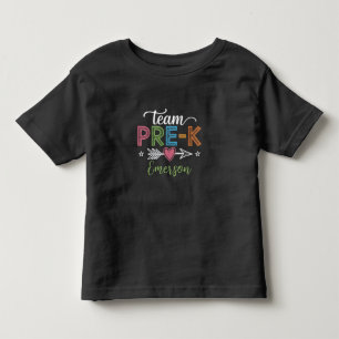 Personalisiert Name Team Pre-K Pre-School Lehrer Kleinkind T-shirt