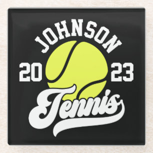Personalisiert NAME Tennis Racket Ball Court Glasuntersetzer