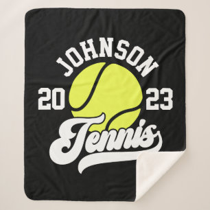 Personalisiert NAME Tennis Racket Ball Court Sherpadecke