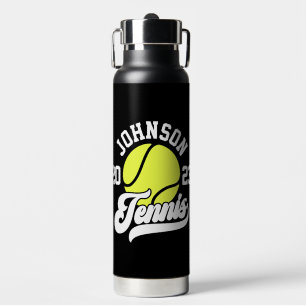 Personalisiert NAME Tennis Racket Ball Court Trinkflasche