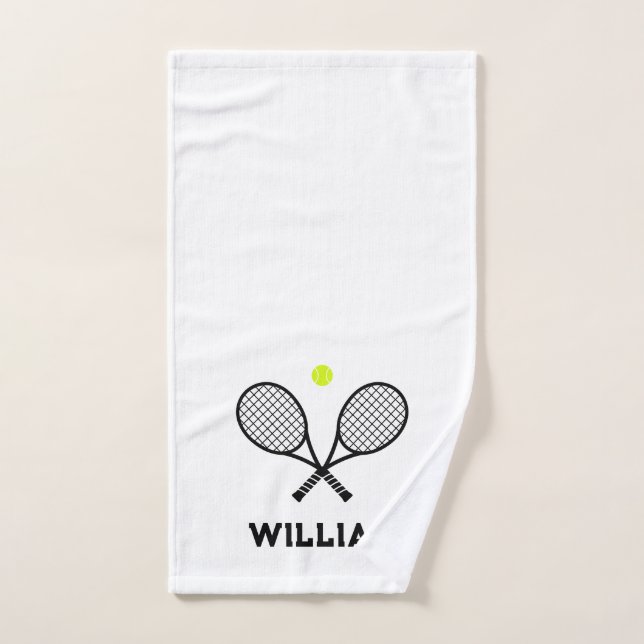 Personalisiert Name Tennis White Handtuch (Handtuch)