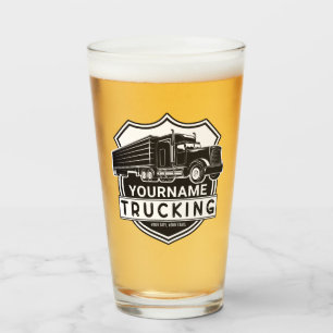 Personalisiert NAME Trucking Big Rig Semi Trucker Glas
