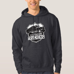 Personalisiert NAME Trucking Big Rig Semi Trucker Hoodie