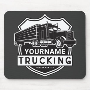 Personalisiert NAME Trucking Big Rig Semi Trucker Mousepad