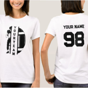 Personalisiert Name und Name Ihres Fußballteams T-Shirt