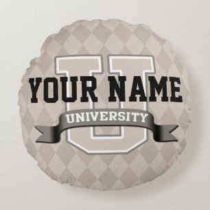Personalisiert Name University Cool Funny Uni Rundes Kissen