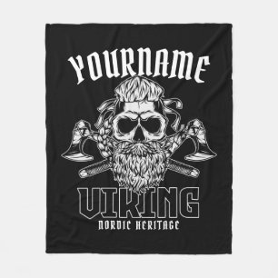 Personalisiert NAME Viking Nordic Warrior Heritage Fleecedecke