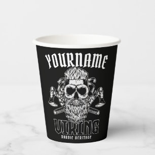 Personalisiert NAME Viking Nordic Warrior Heritage Pappbecher