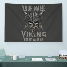 Personalisiert NAME Viking Warrior Heritage Banner