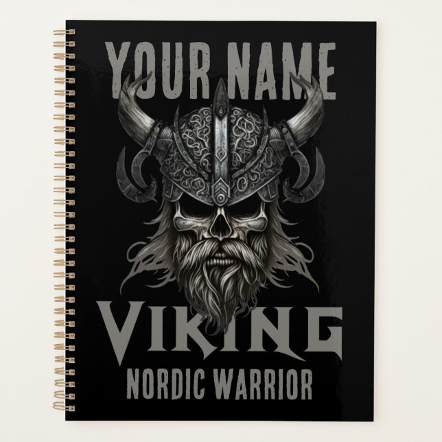 Personalisiert NAME Viking Warrior Heritage Planer (Vorderseite)