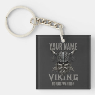 Personalisiert NAME Viking Warrior Heritage Schlüsselanhänger