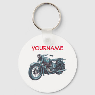 Personalisiert NAME Vintager Motorrad-Schlüsselanh Schlüsselanhänger