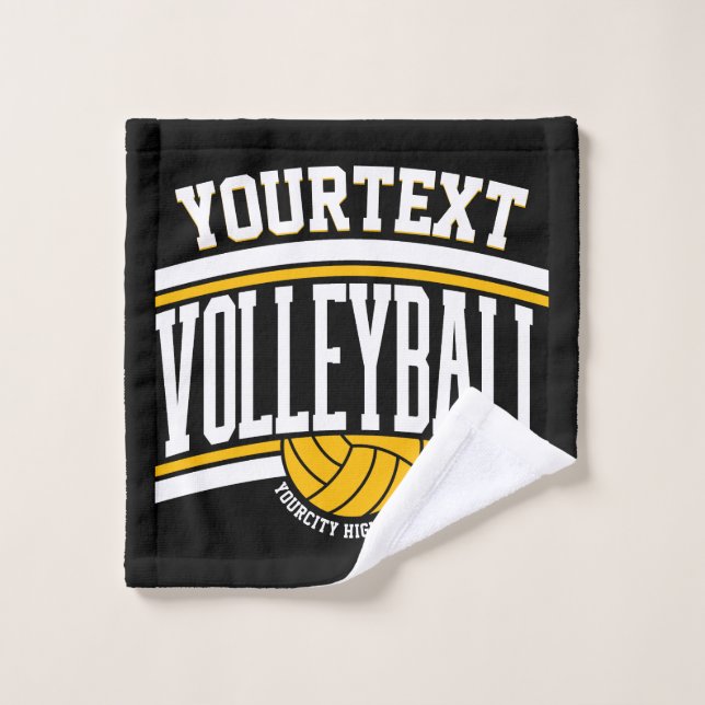 Personalisiert NAME Volleyball-Mannschaft Badhandtuch Set (Waschlappen)