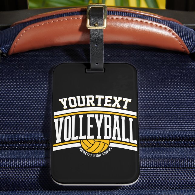 Personalisiert NAME Volleyball-Mannschaft Gepäckanhänger (Vorderseite Insitu 2)