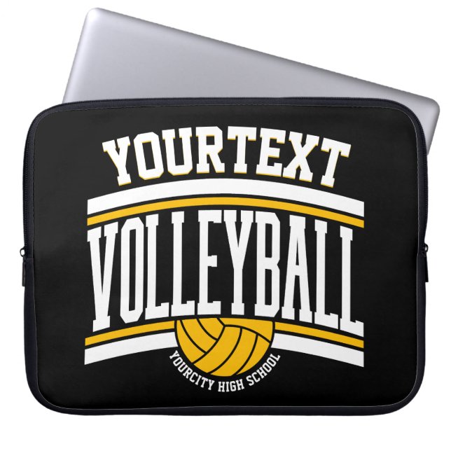 Personalisiert NAME Volleyball-Mannschaft Laptopschutzhülle (Vorderseite)