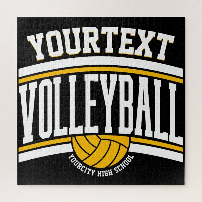 Personalisiert NAME Volleyball-Mannschaft Puzzle (Vertikal)