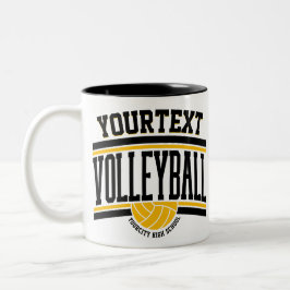 Personalisiert NAME Volleyball-Mannschaft Zweifarbige Tasse