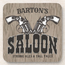Personalisiert NAME Wild West Gun Revolver Saloon