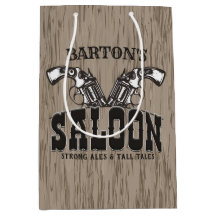 Personalisiert NAME Wild West Gun Revolver Saloon