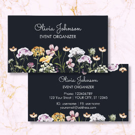 Personalisiert Name Wildblume Garden Business Card Telefonnummerkarte